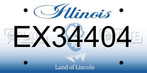 EX34404 Illinois License Plate