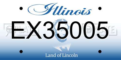 EX35005 Illinois License Plate