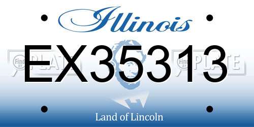 EX35313 Illinois License Plate