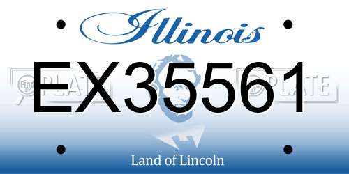 EX35561 Illinois License Plate