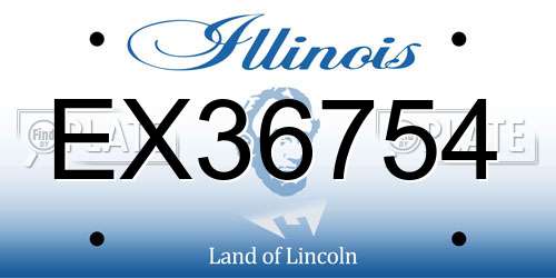 EX36754 Illinois License Plate