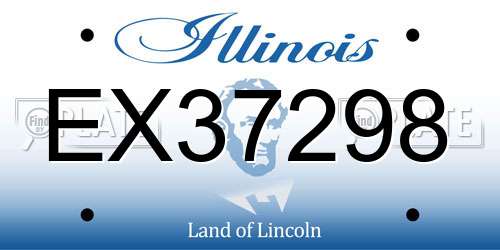 EX37298 Illinois License Plate