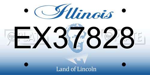 EX37828 Illinois License Plate