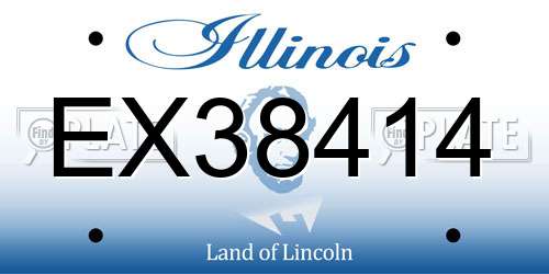 EX38414 Illinois License Plate