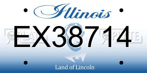 EX38714 Illinois License Plate