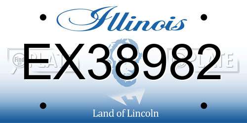 EX38982 Illinois License Plate