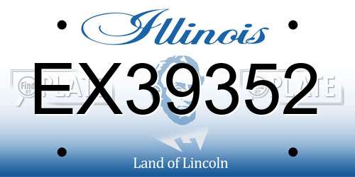 EX39352 Illinois License Plate