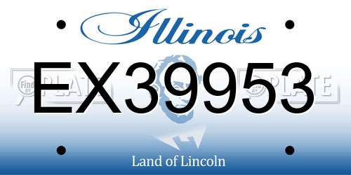 EX39953 Illinois License Plate