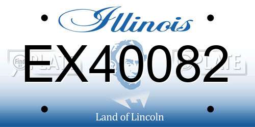 EX40082 Illinois License Plate