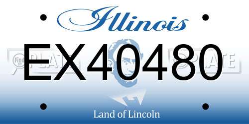 EX40480 Illinois License Plate