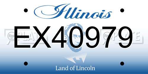 EX40979 Illinois License Plate
