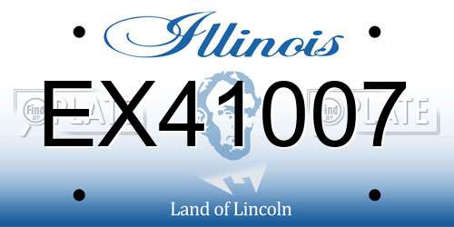EX41007 Illinois License Plate