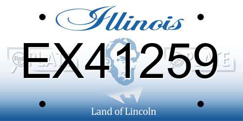 EX41259 Illinois License Plate
