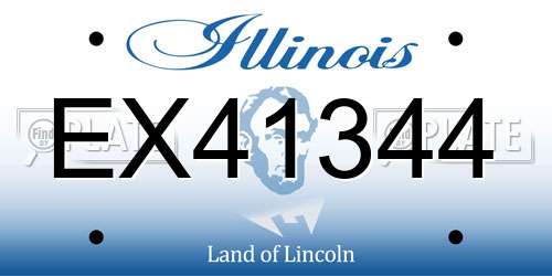 EX41344 Illinois License Plate