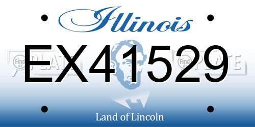 EX41529 Illinois License Plate