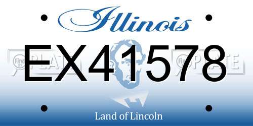EX41578 Illinois License Plate