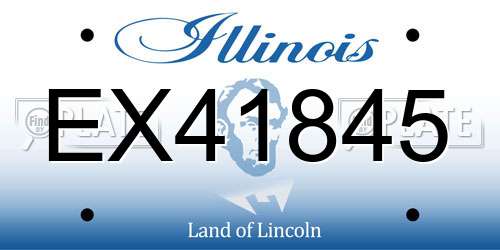 EX41845 Illinois License Plate