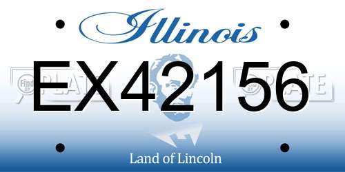 EX42156 Illinois License Plate