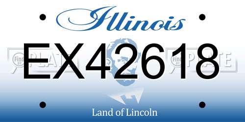 EX42618 Illinois License Plate
