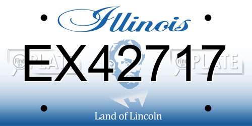 EX42717 Illinois License Plate