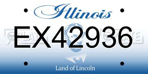 EX42936 Illinois License Plate