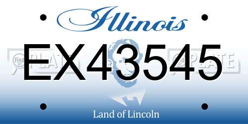 EX43545 Illinois License Plate