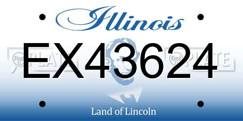 EX43624 Illinois License Plate