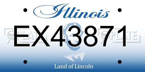 EX43871 Illinois License Plate