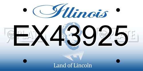EX43925 Illinois License Plate
