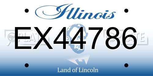 EX44786 Illinois License Plate