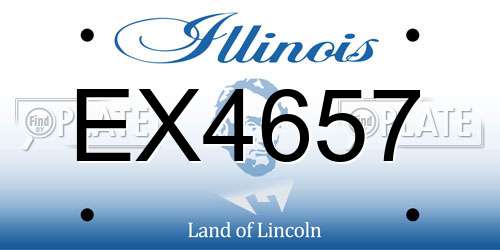 EX4657 Illinois License Plate