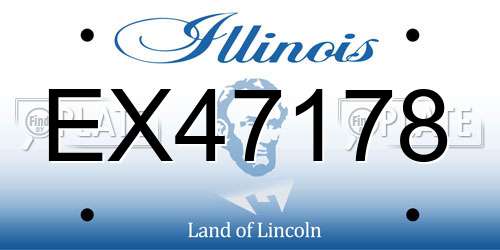 EX47178 Illinois License Plate