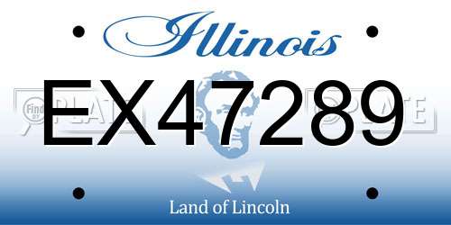 EX47289 Illinois License Plate