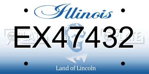 EX47432 Illinois License Plate