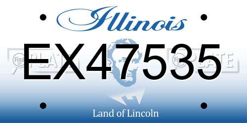 EX47535 Illinois License Plate