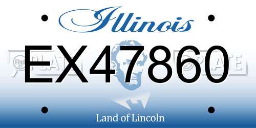 EX47860 Illinois License Plate
