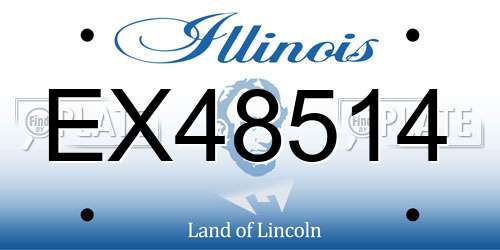 EX48514 Illinois License Plate