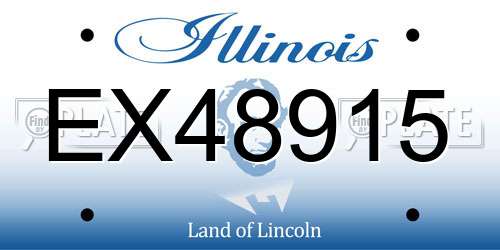 EX48915 Illinois License Plate