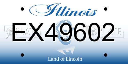 EX49602 Illinois License Plate