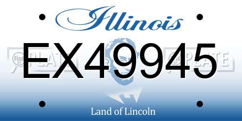 EX49945 Illinois License Plate