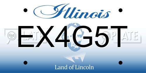 EX4G5T Illinois License Plate
