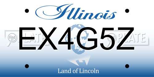 EX4G5Z Illinois License Plate