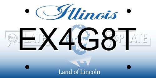 EX4G8T Illinois License Plate