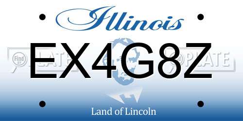 EX4G8Z Illinois License Plate