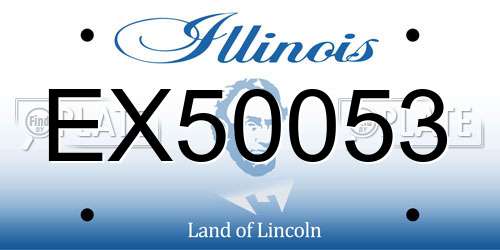 EX50053 Illinois License Plate