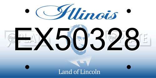 EX50328 Illinois License Plate