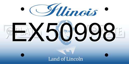 EX50998 Illinois License Plate