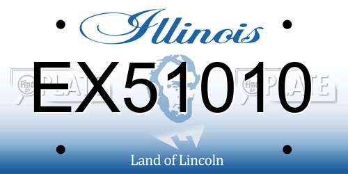EX51010 Illinois License Plate