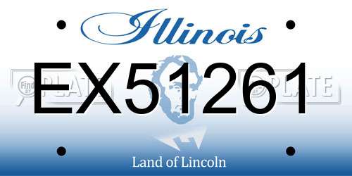 EX51261 Illinois License Plate