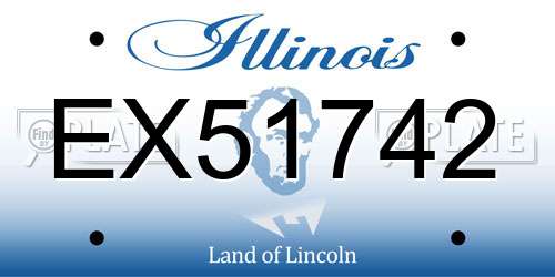 EX51742 Illinois License Plate